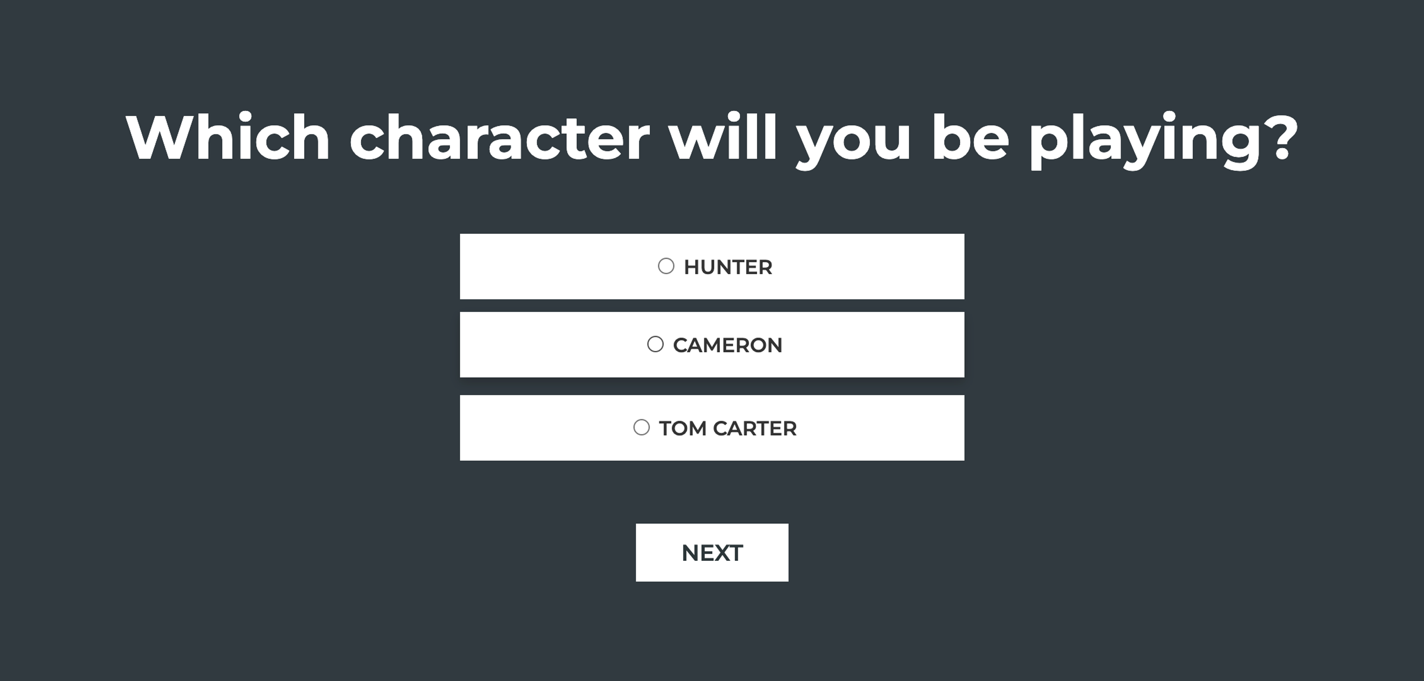 Choose Character